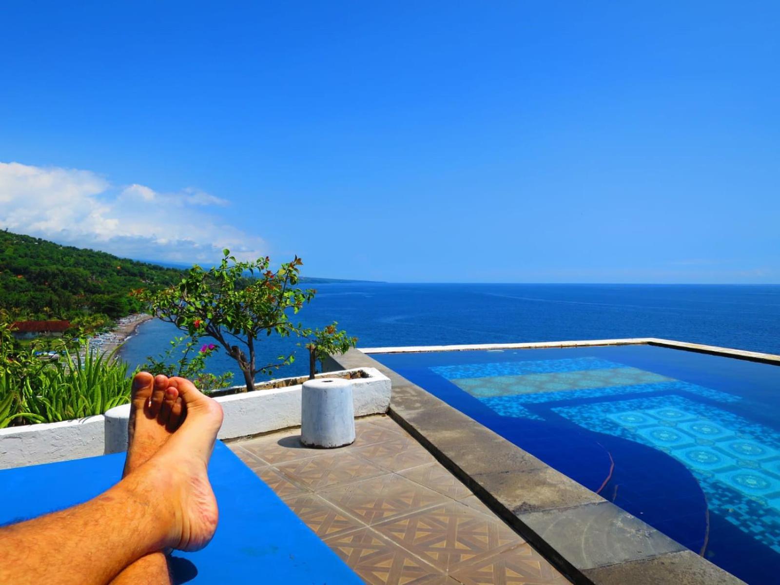 Waenis Sunset View Hotel And Restaurant, Amed, Bali Eksteriør bilde